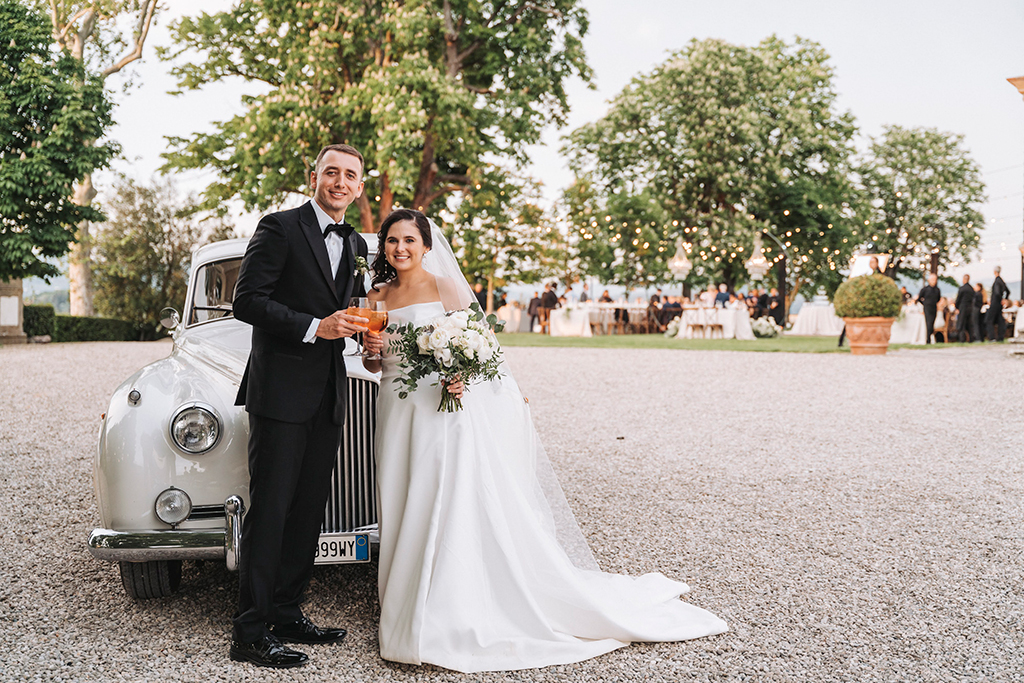 A Flower-Filled Black-Tie Garden Wedding in Italy