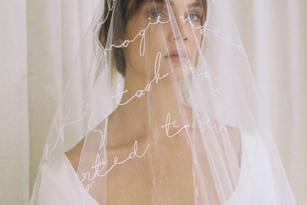 Best Text Embroidered Wedding Veils: Shop Veils With Words