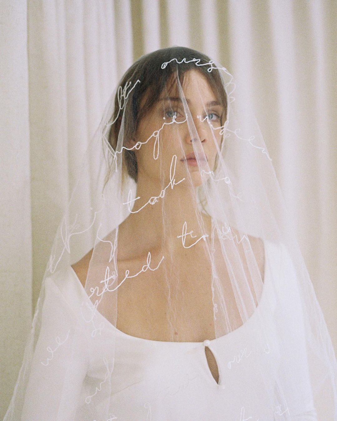 Best Text Embroidered Wedding Veils: Shop Veils With Words