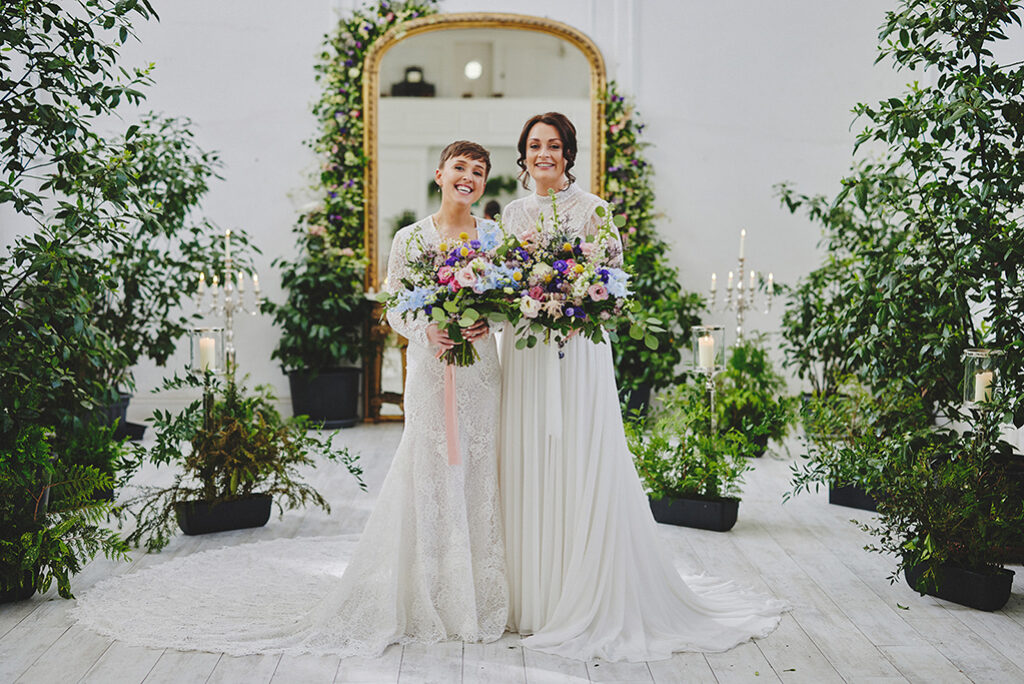 A Gloster House Wedding with Peacocks & Wildflower Hues