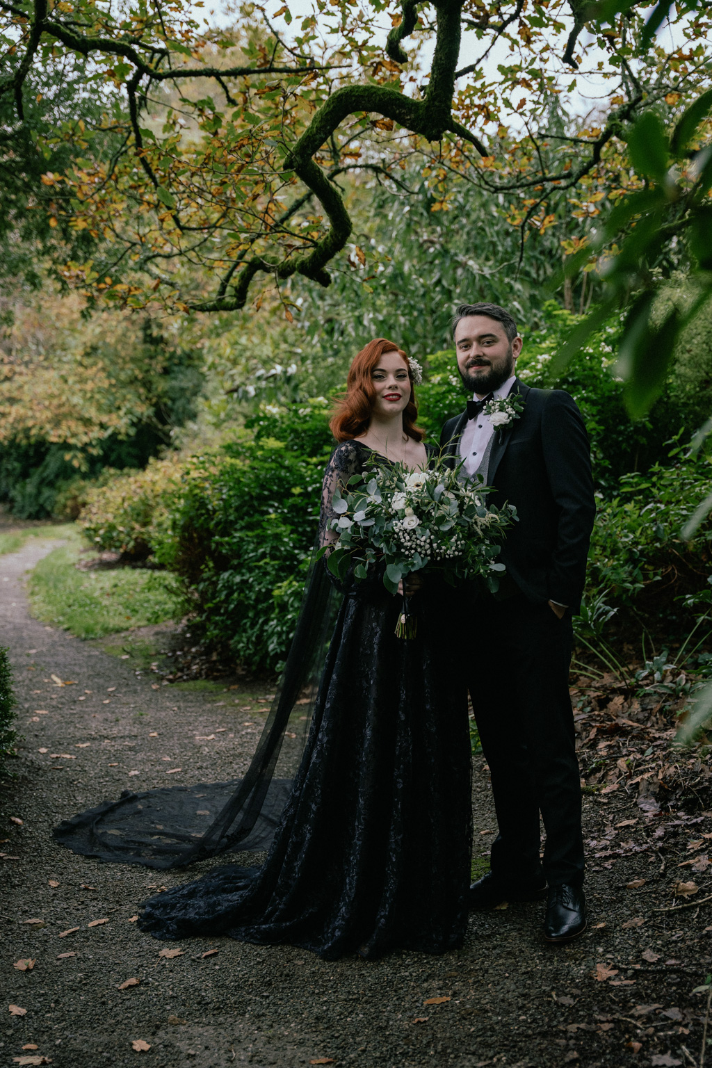 A Gothic Waterford Castle Wedding Inspired by Dita Von Teese