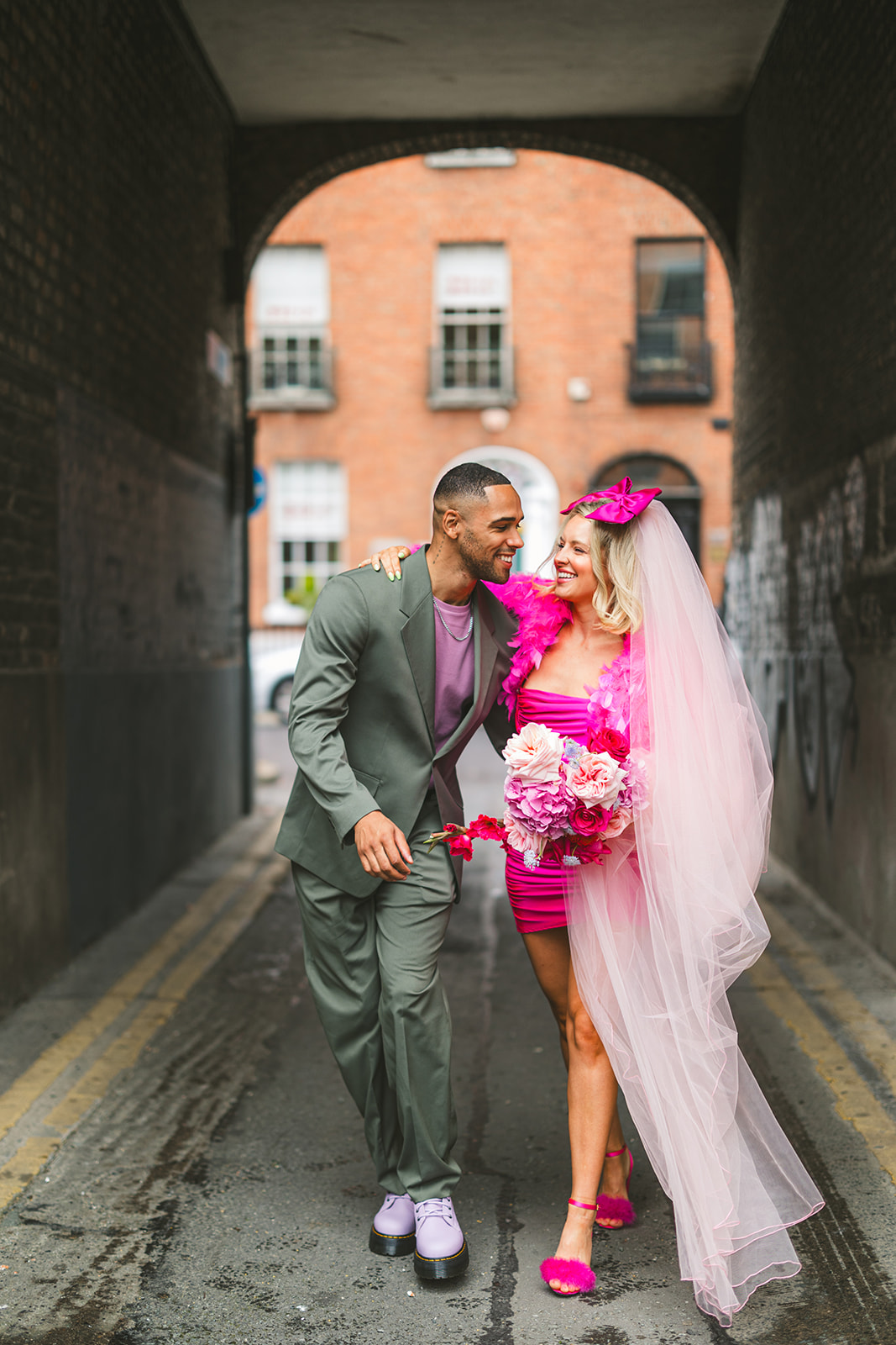 Barbiecore-Meets-Bridal Wedding Inspiration