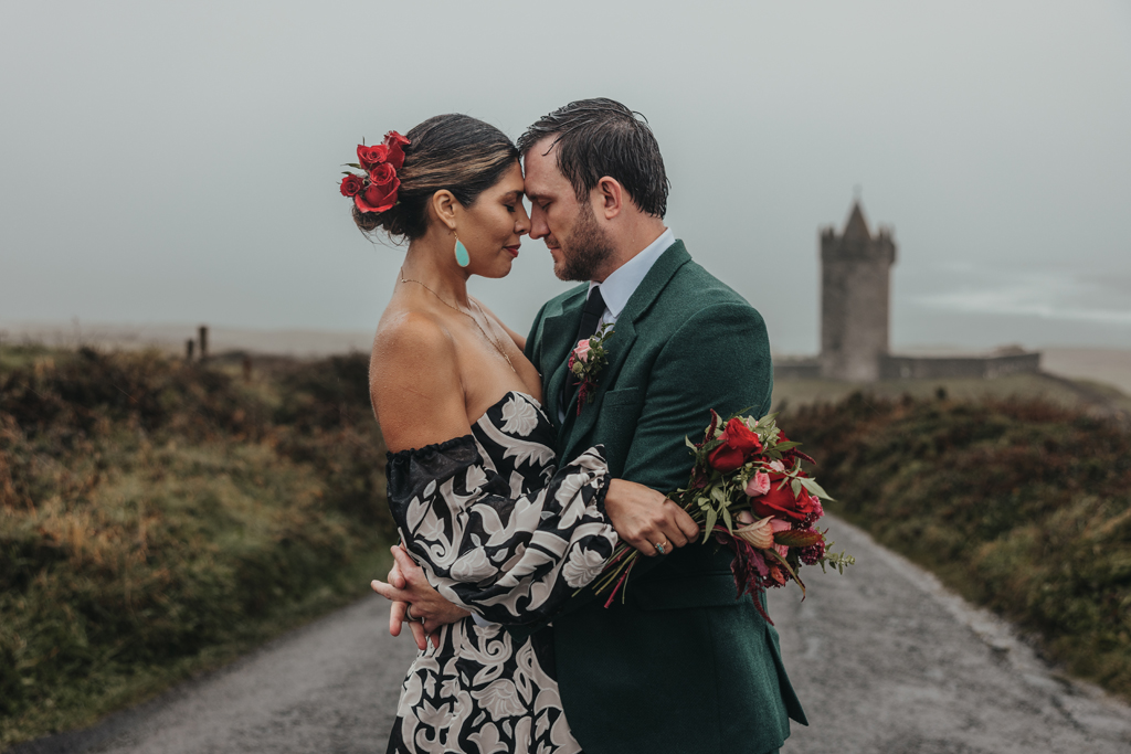 A Moody and Dramatic Vow Renewal on the Edge of Ireland