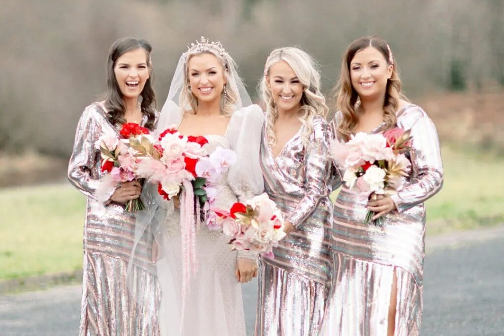 Great Ways to Style Metallic & Sequin Bridesmaid Dresses