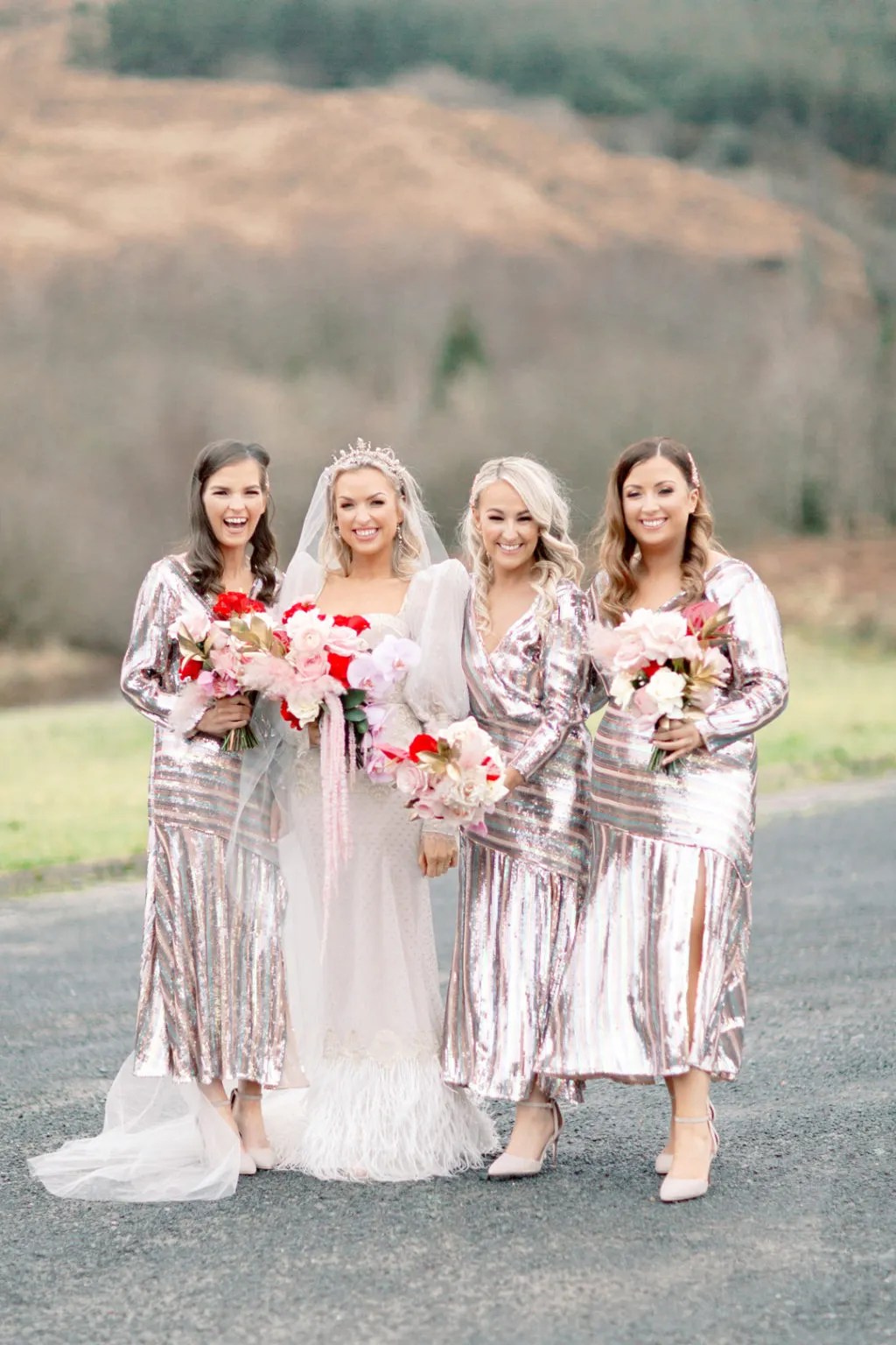 Great Ways to Style Metallic & Sequin Bridesmaid Dresses