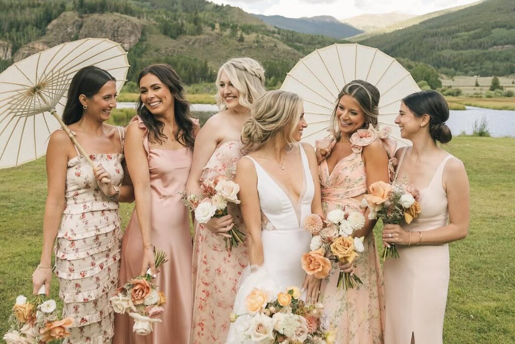 Pretty in Peach Bridesmaid Dresses