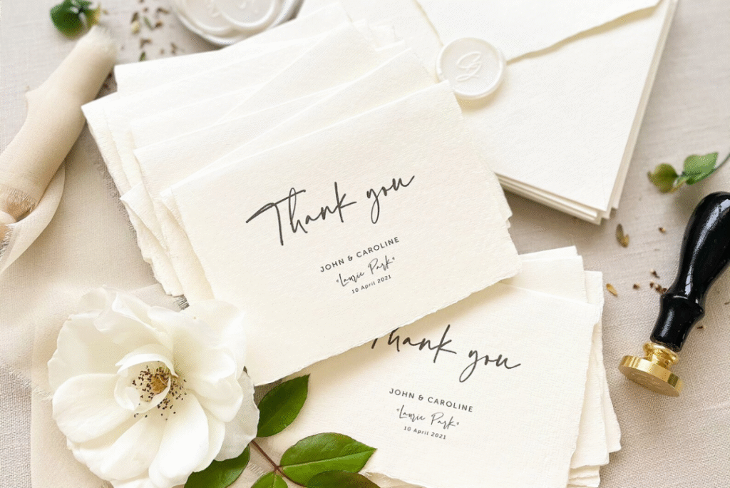30 Gorgeous Wedding Thank You Cards + Etiquette Tips