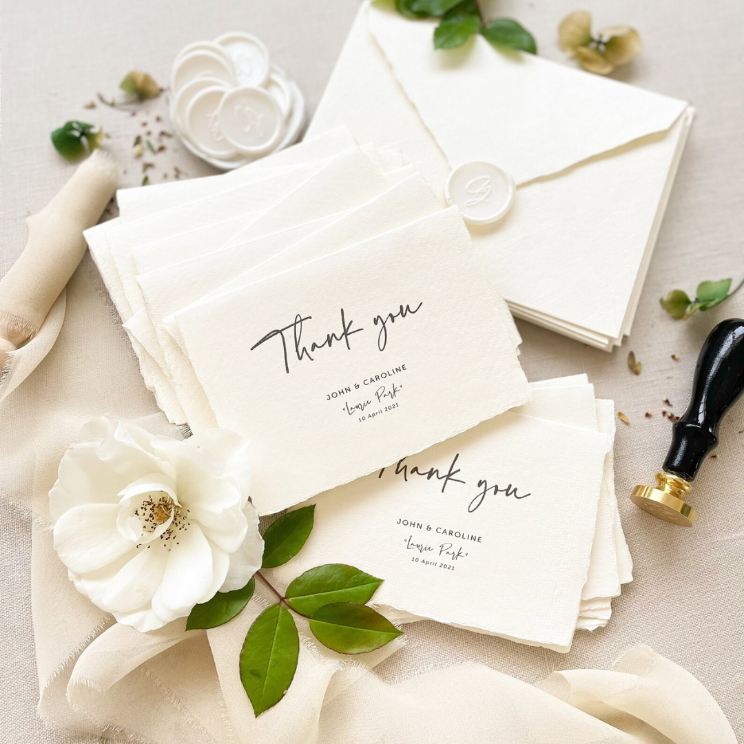 30 Gorgeous Wedding Thank You Cards + Etiquette Tips