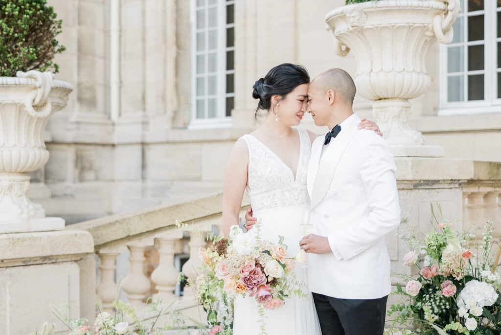 A Refined Château Wedding with the Dreamiest Pastel Blooms