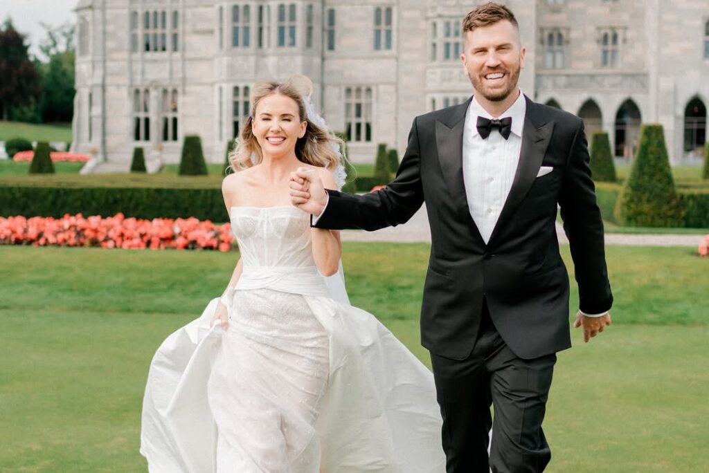 A Black-Tie Adare Manor Wedding with Kim Kassas Couture Gown