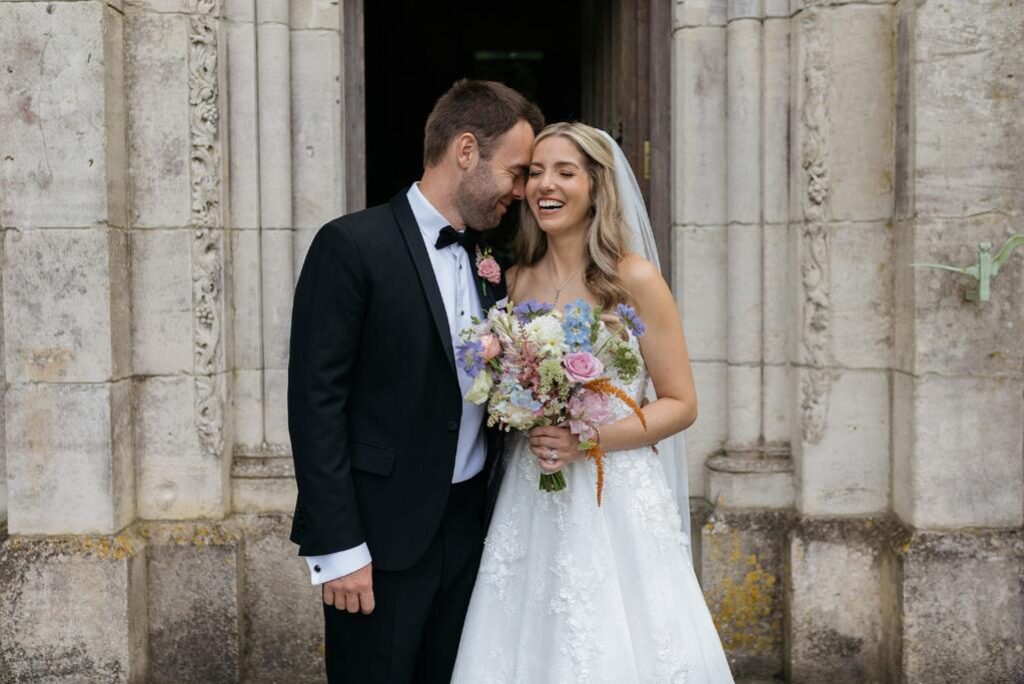 A Pastel Wildflower Cliff At Lyons Wedding